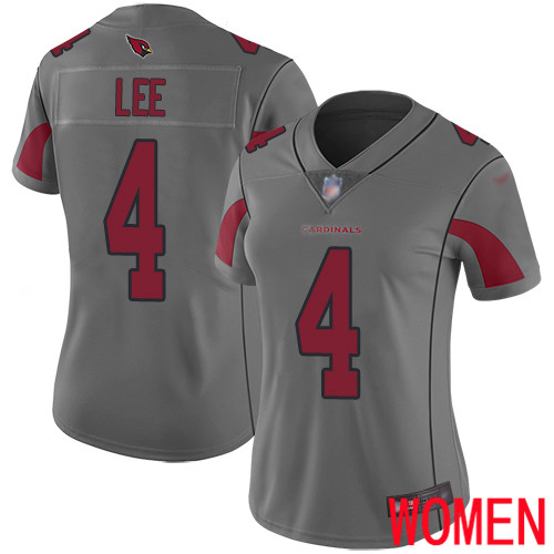 Arizona Cardinals Limited Silver Women Andy Lee Jersey NFL Football #4 Inverted Legend->arizona cardinals->NFL Jersey